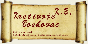 Krstivoje Boškovac vizit kartica